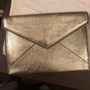 Gold Rebecca Minkoff clutch